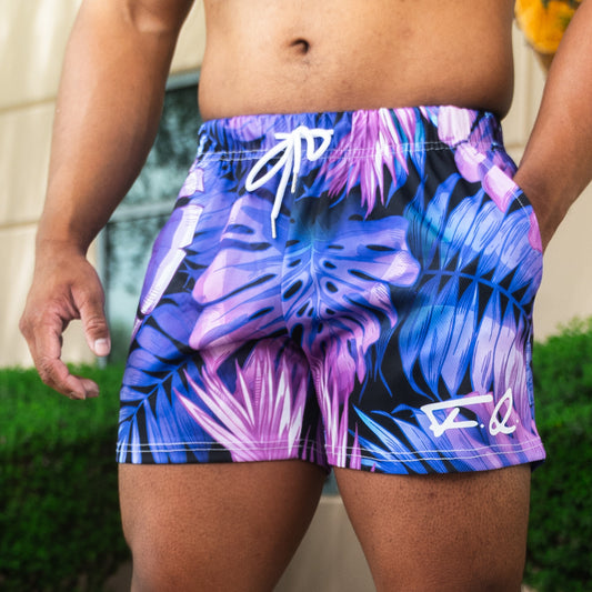 Men's Tropical Twilight MESH Shorts (Pockets)